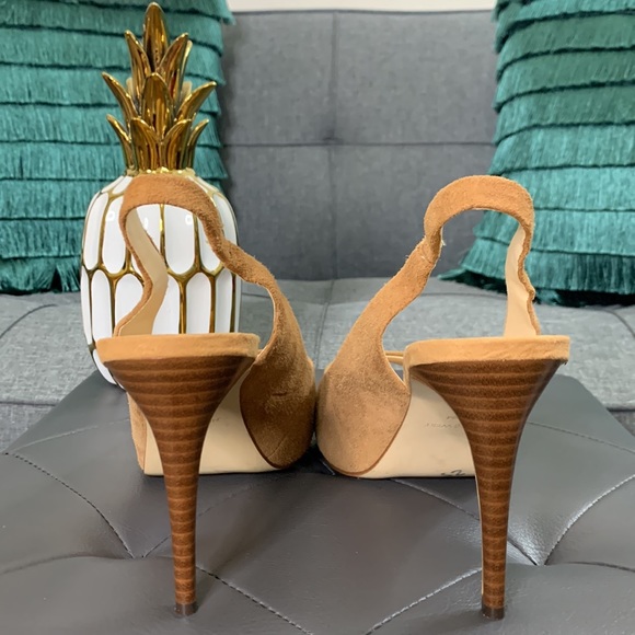👡 Nine West Slingback Suede Open Toe Heels - Picture 4 of 7